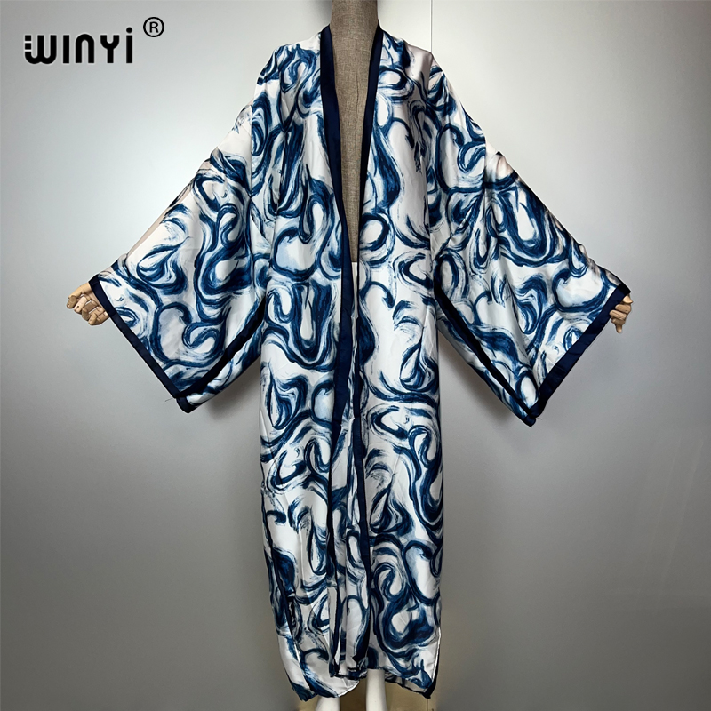 Cover Up Kaftan - Winyi boêmio cardigan vestido áfrica kaftan