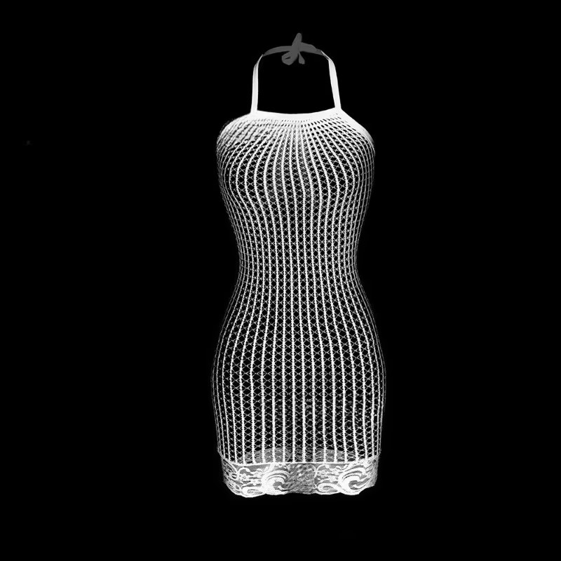Cover Up Kaftan - 1pc feminino sexy fishnet cobrir sem